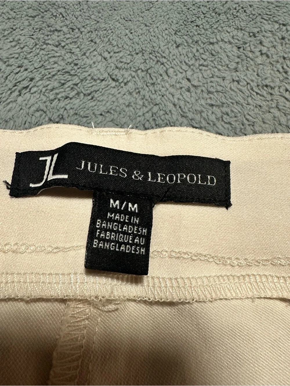 Jules & Leopold Cream Straight-Leg Chino Pants